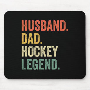 Tapis De Souris Joueur de hockey amusant mari papa Hockey légende