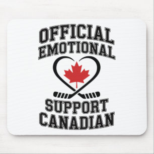 Tapis De Souris Joueur de hockey canadien de soutien émotionnel of