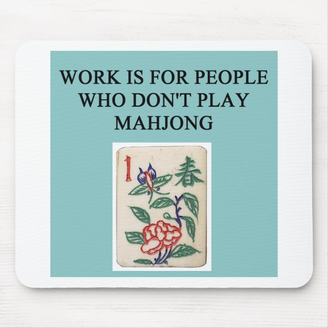 Tapis De Souris joueur de jeu de mahjong (Devant)