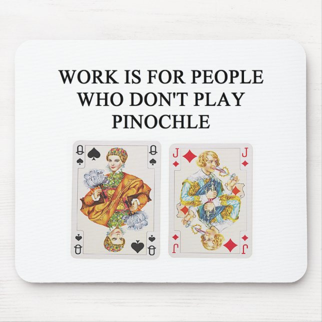 Tapis De Souris Joueur de jeu de PINOCHLE (Devant)