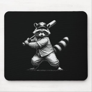 Tapis De Souris Joueur de jeu doux Vintage Raccoon Amateur de spor