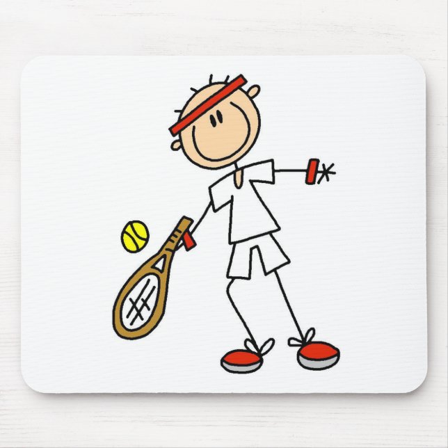 Tapis De Souris Joueur de tennis de garçon Mousepad (Devant)