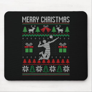 Tapis De Souris Joueur de volley-ball de Noël Joueur de sport Xmas