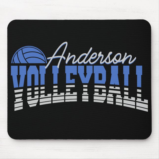 Tapis De Souris Joueur de volley-ball personnalisé AJOUTER UN NOM  (Devant)
