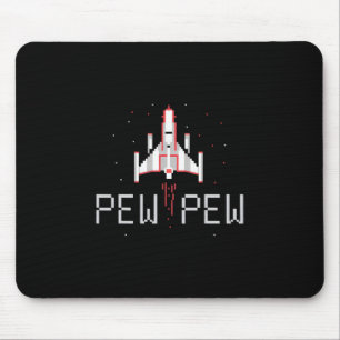 Tapis De Souris Joueur Pew Pew Vintage Jeux d'arcade des années 80