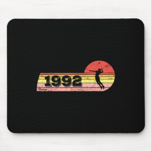 Tapis De Souris Joueuse de badminton Née en 1992 Femmes Vintages d