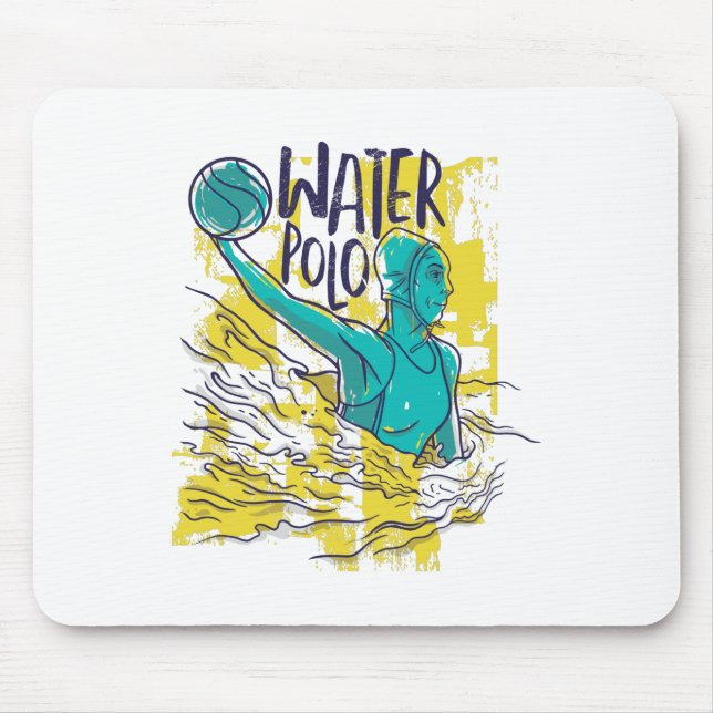 Tapis De Souris Joueuse de water-polo (Devant)