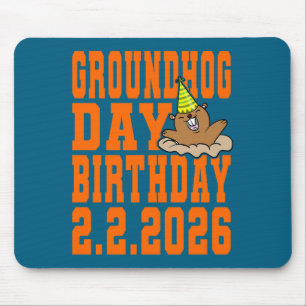 Tapis De Souris Jour de la marmotte Anniversaire 2 février 2026 Fê