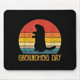 Tapis De Souris Jour de la marmotte Marmottes Drôle Rongeur Amateu