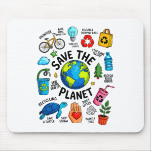 Tapis De Souris Jour de la Terre Chaque Jour Il N'y a Pas de Planè