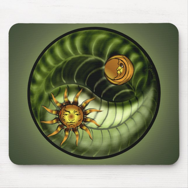 Tapis De Souris Jour de la terre Yin Yang Mousepad (Devant)