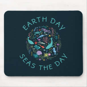 Tapis De Souris Jour de l'terre "Seas the Day", un jeu de mot sur 