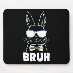 Tapis De Souris Jour de Pâques drôle de lapin visage de lapin Gles