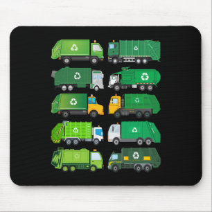 Tapis De Souris Jour de recyclage des camions de transport de marc