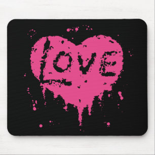 Tapis De Souris Jour de Valentines punk du coeur   d'amour