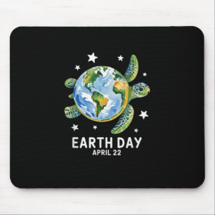 Tapis De Souris Jour des terres 2025 Restaurer La Tortue de la Ter