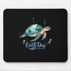 Tapis De Souris Jour des terres 2025 Restaurer La Tortue de la Ter