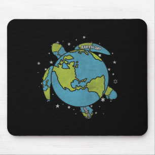 Tapis De Souris Jour des terres 2025 Restaurer Recycle Sea Turtle