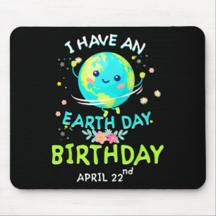 Tapis De Souris Jour des terres 22 avril Anniversaire Vert