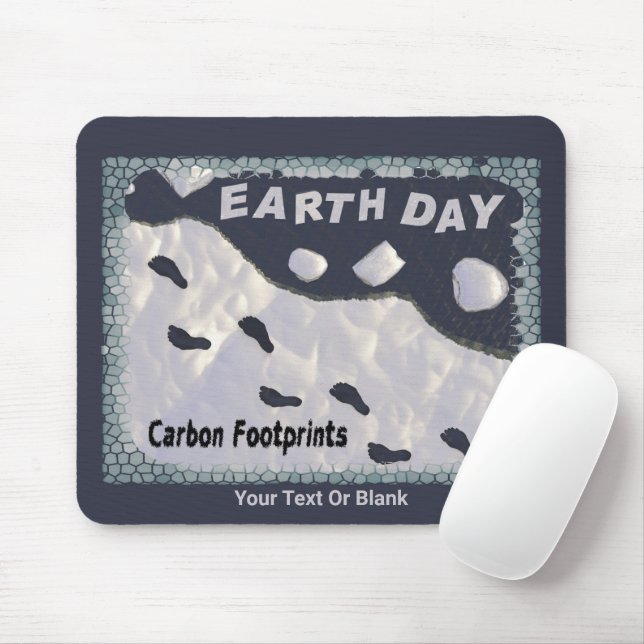 Tapis De Souris Jour des terres - Empreintes carbone (Avec souris)