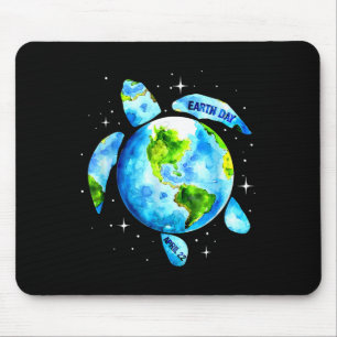 Tapis De Souris Jour des terres Restaurer Terre Tortue De Mer Art