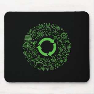 Tapis De Souris Jour des terres Sauvez notre planète Recycle De l'