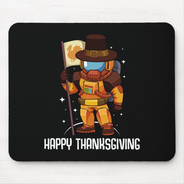 Tapis De Souris Jour du bon thanksgiving L'astronaute Turquie Drap (Devant)