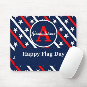Tapis De Souris Jour du Drapeau Patriotique Joyeux Rouge Bande bla
