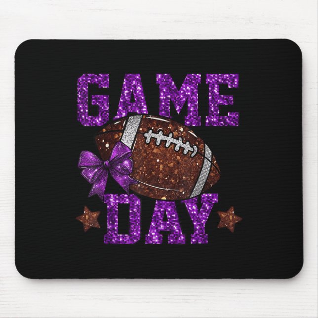 Tapis De Souris Jour du jeu Touchdown Football Maman Filles Aller  (Devant)