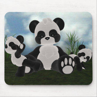 Tapis De Souris Jour ensoleillé Mousepad de Bearz de panda
