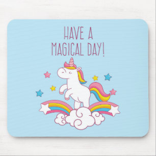 Tapis De Souris Jour magique Rainbow Unicorn Mousepad