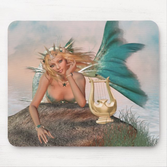 Tapis De Souris Jour rêvant la sirène Mousepad (Devant)