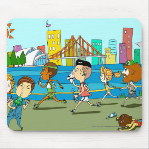 Tapis De Souris Journalistes de TV avec des microphones à la