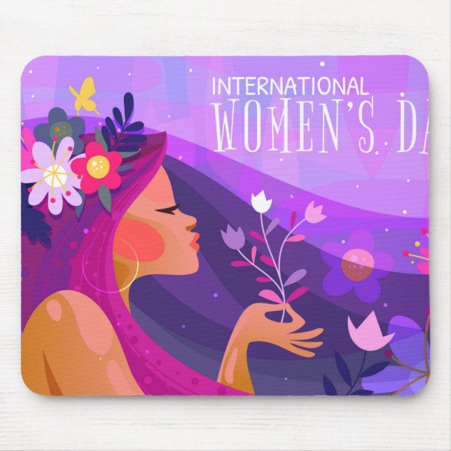 Tapis De Souris Journée des femmes, pouvoir des femmes et autonomi (Devant)
