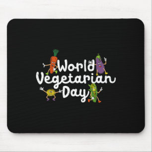Tapis De Souris Journée Mondiale des Végétaux Plante Basé Je Mange