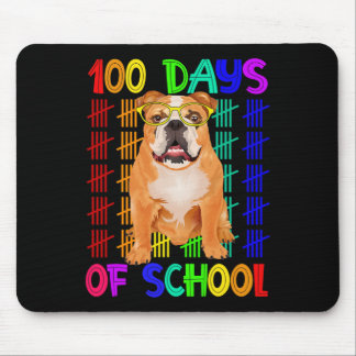 Tapis De Souris Jours D'École Français Bulldog Portant Des Gles Pl