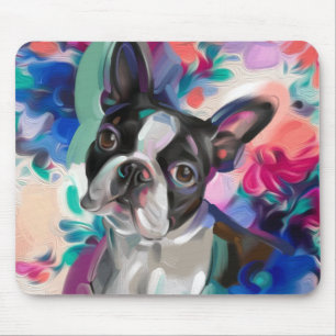Tapis De Souris 'Joy' Boston Terrier Dog Art Mouse pad