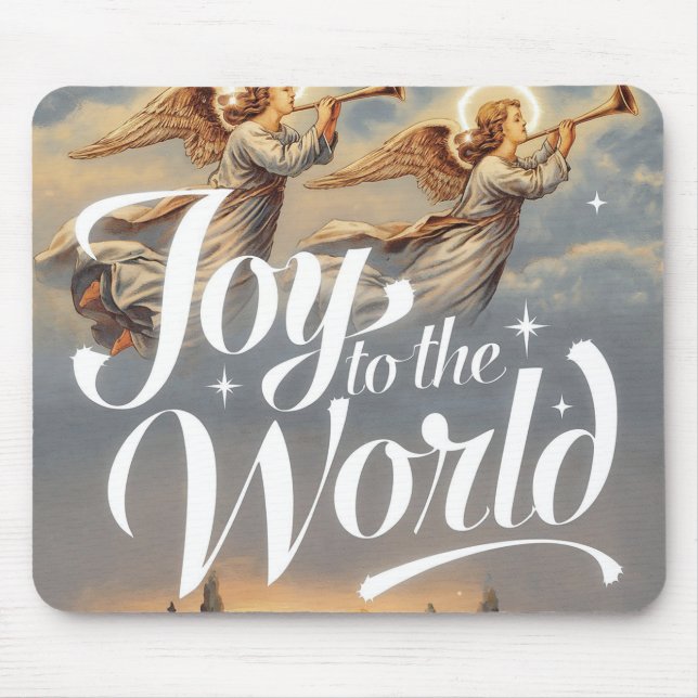 Tapis De Souris Joy to the World Christmas Design (Devant)
