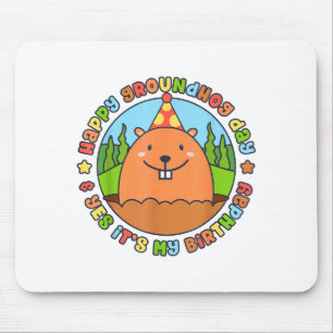 Tapis De Souris Joyeuse fête de la marmotte et oui c'est ma fête d