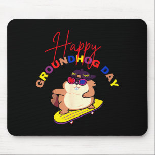 Tapis De Souris Joyeuse fête de la marmotte Funny Groundhog Day Sk