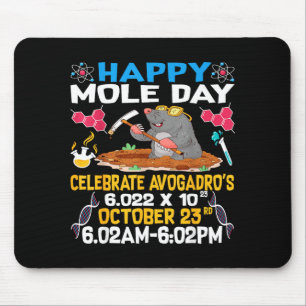 Tapis De Souris Joyeuse Fête De La Mole Le 23 Octobre Femme Amoure