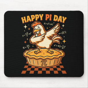 Tapis De Souris Joyeuse Fête de Pi Poulet Pot Pi Day Tarte Amateur
