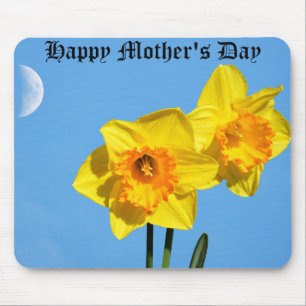Tapis De Souris Joyeuse Fête des Mères Daffodils Médaille d'or fle