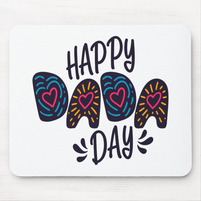 Tapis De Souris Joyeuse fête du Dada Bonne Fête des pères | Panier (Devant)