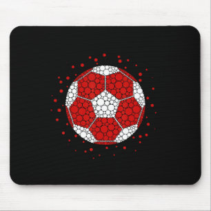 Tapis De Souris Joyeuse Fête du Point Football à pois Art Étudiant