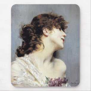 Tapis De Souris Joyeuse jeune femme (par Giovanni Boldini)