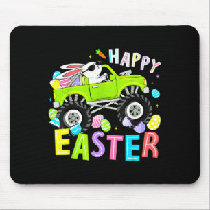 Tapis De Souris Joyeuse Pâques lapin monster truck pour enfants ga