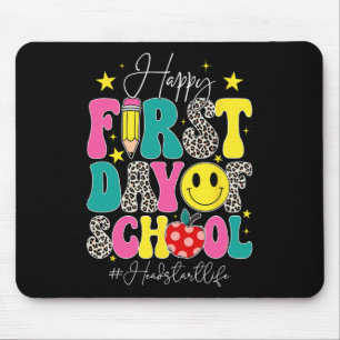 Tapis De Souris Joyeuse première journée d'école Groovy Headstart