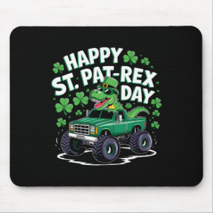 Tapis De Souris Joyeuse St Pat-rex Patricks Fête Dinosaur Monstre 