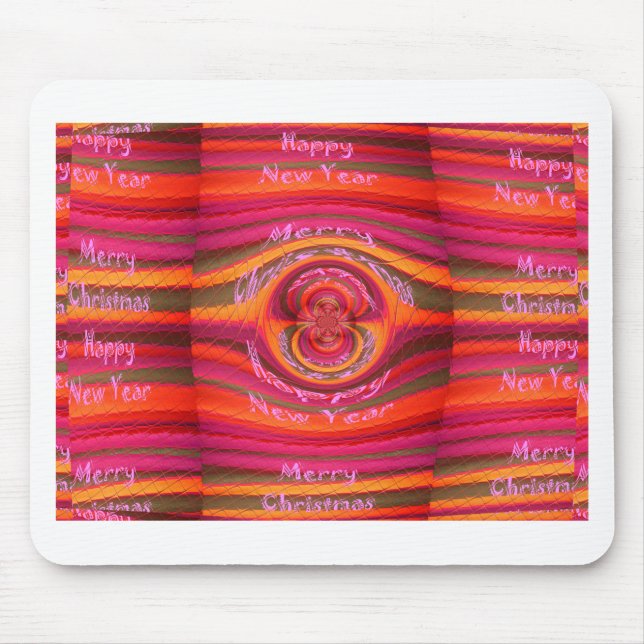 Tapis De Souris Joyeuses couleurs Joyeux Noël Bonne année design (Devant)